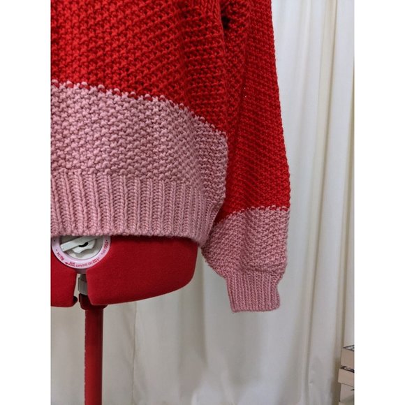 🍑GAP Women Sweater Knit Pullover Crew Neck Fall Winter Colorblock SMALL(4-6) - Picture 10 of 11